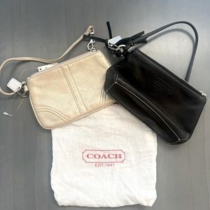 coach wristlet bundle black and gold